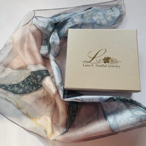 Svilena marama slikana rukom ~ Mandala flower ~