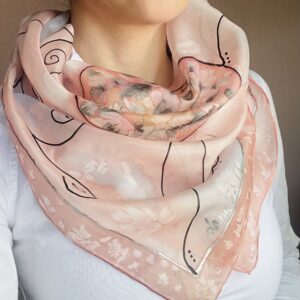 Svilena marama slikana rukom ~ Joy ~